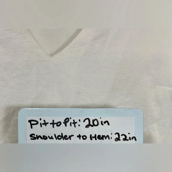 Sezane Colette Blouse Vneck Short Sleeve Lace Puff Shoulder White Women’s US 10 - Picture 10 of 11